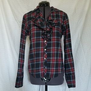 Rare Total Skull lace-up Flannel S/M